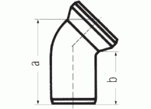 Отвод для присоединения выпуска унитаза  REHAU (РЕХАУ) RAUPIANO  110/45°